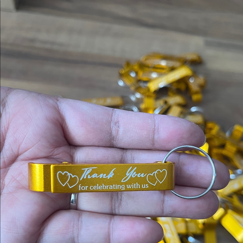 Gold Thank You Keychain(99 pcs)
